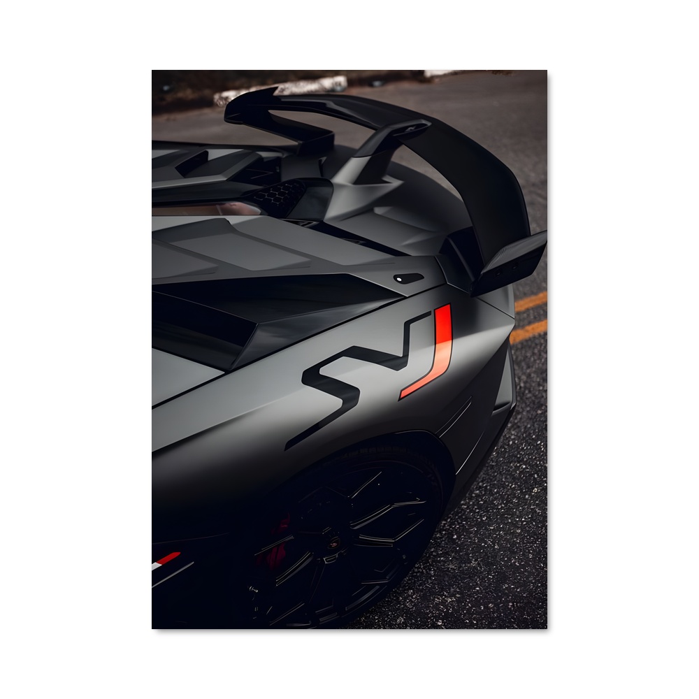 Poster Aventador Noir – affiche Lamborghini